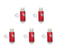Jeenuuder 5X USB 2.0 Flash Memory Stick Pen Drive Almacenamiento Thumb Color de Pulgar: Rojo Capacidad de Memoria Flash: 512 MB
