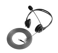 Jeenuuder Auriculares Auriculares de 3,5 mm Examen Auriculares con Cable Operador Comercial Computadora Especial Audición Auriculares Multifunción, A