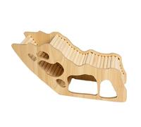 Jeenuuder Casa de Madera Oculta para Hámster Lavable, Castillo Pequeño para Mascotas con Escalera para Escalar Rocas, Ratón Enano, Túnel de Laberinto