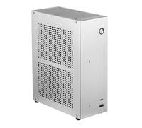 Jeenuuder Chasis de Escritorio Caja de Computadora ITX Caja de Computadora Mini NAS Disco Duro Dual de 3,5 Pulgadas Interfaz Frontal USB3.0 TYPEC Plata