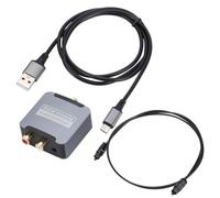 Jeenuuder Convertidor de Audio Coaxial de Fibra óPtica Digital TV SPDIF a Decodificador Digital a AnalóGico Lotus Audio de 3,5 Mm