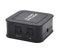 Jeenuuder Divisor de Audio Óptico 1X3, Distribuidor de Audio de Fibra SPDIF TOSLINK, Diseño de 1 Entrada y 3 Salidas, para Blue-Ray DVD HDTV Enchufe UE