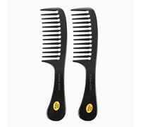 Jeenuuder - Juego de 2 piezas para peinado, diseño de dientes anchos de plástico rizado, cuidado del cabello, de peine de 9 pulgadas