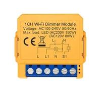 Jeenuuder MóDulo de Interruptor de AtenuacióN Inteligente Tuya WiFi MóDulo de Interruptor de Luz de AtenuacióN de 2 Entradas Control de AplicacióN Remota Funciona con Home