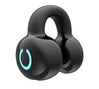Jeenuuder Paquete úNico de Auriculares Bluetooth Deportivos Tipo Clip para la Oreja Miniauriculares EstéReo No Intrauditivos de Espera Ultralarga, Color Negro