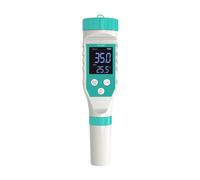 Jeenuuder PH/cloro libre/ORP/EC/TDS/salinidad/temperatura analizador de calidad del agua medidor de pH probador de sal de piscina para acuario