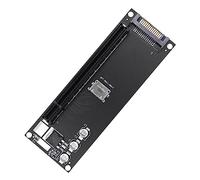 Jeenuuder Placa Base SFF-8611 8612 NVMe M.2 SSD a PCIe 4.0 X16 Adaptador Tarjeta de ExpansióN PCIe X4 Tarjeta Elevadora GráFicos Externos