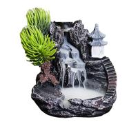 Jeenuuder Quemador de Incienso de Reflujo de Cascada Fluyendo de Alta Montaña, Difusor de Perfume para Casa, Quemador de Incienso Decoración,A