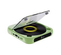 Jeenuuder Reproductor de CD PortáTil, Altavoz Bluetooth, Pantalla LED, Reproductor EstéReo, Reproductor de MúSica de CD para Montaje en Pared con Radio FM, Verde