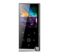 Jeenuuder Reproductor de MúSica MP3 Bluetooth 5.0 Sin PéRdidas de Audio PortáTil de Alta Fidelidad con FM/Libro ElectróNico/Grabadora/Reproductor de VíDeo MP4 (Gris Plateado)