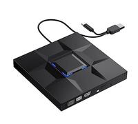 Jeenuuder Reproductor Externo de CD y DVD Grabadora de Juegos DVD Externo USB 3.0 Tipo C Lector Grabador de CD para PC Laptop Escritorio