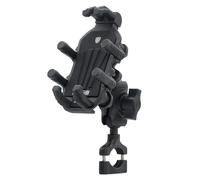 Jeenuuder Soporte para Teléfono de Motocicleta con Amortiguador de Vibraciones, Soporte para Manillar de Motocicleta, Bicicleta, Scooter, ATV, Operación con 1 Mano