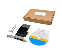 Jeenuuder Tarjeta de Red de Servidor Gigabit I350-T4 PCI-E X4 Tarjeta de Red de Servidor de VisióN Industrial Gigabit RJ45 de Cuatro Puertos