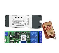 Jeenuuder Tuya Smart WiFi Switch Relay Module+con Remote 2 CH 7-32V /App Remote Control Smart Home para