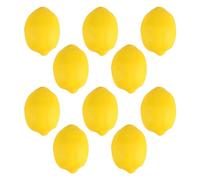 Jeenuuuder Frutas falsas hogar cocina fiesta decoración artificial real simulación amarillo limón 10 unids set