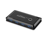 Jeenuuuder Interruptor de ordenador Impresora de Compartir ordenador USB3.0 Compartir 4 salidas 2 entradas adaptador multifunción conveniente, fácil de usar