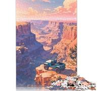 Jeep at Grand Canyon Puzzle Imposible,desafío para Adultos Juego Educativo 1000 Piezas Obra De Arte De Juego De para Adultos Y Niños A Partir De 12 Años 1000pcs (75x50cm)