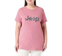 Jeep J Woman T-Shirt Oversize Jeep Striped Print Turn-up Sleeve J22w T-Shirt Mujer