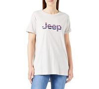 Jeep J Woman T-Shirt Oversize Jeep Striped Print Turn-up Sleeve J22w T-Shirt Mujer