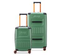 Jeep Jh002b - Equipaje expandible rígido con Ruedas giratorias, Verde Olmo, Juego de 2 Piezas de 19/29 Pulgadas, Equipaje expandible de Lado Duro con Ruedas giratorias, Verde Olmo, 2 Piece Set 19/29