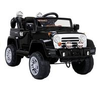 Jeep JJ245 Coche Eléctrico Infantil EVA LED Con Mando Negro
