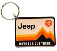 Jeep Llavero acrílico con logotipo de Have Fun Out There, Multicolor