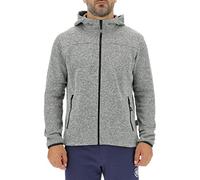 JEEP O102558-G142 J MAN HOODED TRICOT FLEECE JACKET W/Zipped Pockets J22W Hombre Grey Melange XXL