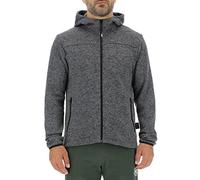 JEEP O102558-G557 J MAN HOODED TRICOT FLEECE JACKET W/Zipped Pockets J22W Hombre Dark Grey Melange M