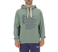 JEEP O102569-E847 J Man Hooded Sweatshirt Since 1941... - Print J22W Hombre Agave Green/Deep BLU M