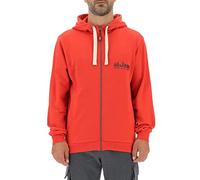 JEEP O102570-R699 J Man Hooded Sweatshirt Full Zip The Spirit of Adventure - Small Print J22W Hombre Mars Red/Black L
