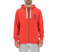 JEEP O102572-R699 J Man Hooded Sweatshirt Full Zip Star&JEEP Small Print J22W Hombre Mars Red/Black S