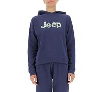 JEEP O102609-A184 J Woman Hooded Cropped Sweatshirt Striped Print J22W Mujer Deep Blue XS