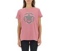 JEEP O102613-P490 J Woman T-Shirt Oversize Star Striped Print Turn-up Sleeve J22W Mujer Dusty Rose XS