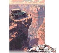 Jeep on Cliff Edge Rompecabezas Imposible,desafío for Adults Entretenimiento Creativo 1000 Piezas Obra De Arte De Juego De para Adultos Y Niños 1000pcs (75x50cm)