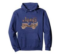Jeep Willys MA Star Sudadera con Capucha, Unisex para Adultos, Azul Marino, XL