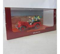 Jeep Willys Mb 1943 Tintin En El País Del Oro Negro Coche De Colección En Caja Vitrina 1/43 Unisex Adultos