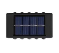 Jeerylow Aplique Solar de Pared para Exteriores, Impermeable, para Decoración de Jardín, Luces de Pared hacia Arriba y hacia Abajo, Impermeable, para Bañador de Pared Externo, Lámpara Solar