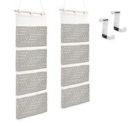 Jeesblsy Organizador Colgante para Puerta y Pared, Bolsas de Almacenamiento con 4 Bolsillos para Colgar en Cocina, Baño y Oficina, Impermeables Baldas Colgantes para Archivo Revista (2 Piezas)