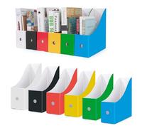 Jeesblsy Revistero Archivador Organizador Papel Kraft 6 Piezas, Titular Archivos Revistas Cartón Colores, para Hogar Escuela Archivos Dormitorio (Multicolor)