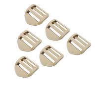 JEESHAN Hebilla de bloqueo de escalera de plástico de 25 mm, hebilla de bloqueo de escalera, ajustador ajustable para correas de mochila, correa de cincha, caqui, 6 unidades, caqui, 25mm-6PCS