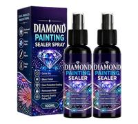 Jeesrt 2027 New Diamond Art Sealer Spray, Diamond Art Sealer - Locks Beads, Glossy Finish, Dries Fast & Lasts (2 Pcs)