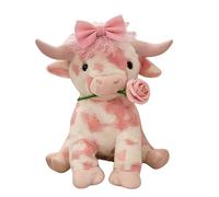 Jeesrt Adorable Pink Highland Cow Plush - Soft Stuffed Animal for Valentine’s Day, Birthday & Home Decor (Style A)