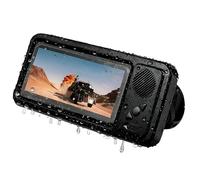 Jeesrt Aqua Play Phone Holder with Speaker, 360° Adjustable Cellphones Mount for Shower Wall, Bathroom Mirror, Bathtub (Black)