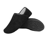 Jeesrt Balance House Shoes, Slip On Indoor Slippers for Women Men, Wide Toe Box, Anti-Slip Sole (Black,36)
