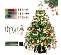 Jeesrt Beaded Christmas Tree Kit DIY Ornament Craft With Warm Display (#A)