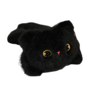 Jeesrt Magnetic Plush Cat Car Decor, Stuffed Animal, Cute Magnetic Cat Car Decoration, Accessory for Side Mirror, Rearview Mirror & Metal Surfaces, Funny Animal Lover Gift for Women (Black Cat)