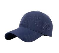 Jeesrt Sunscreen Breathable Baseball Cap, Quick-Dry Mesh UV Hat with Curved Brim for Running, Golf, and Daily Wear, Workout & Travel (Dark Blue,XL)