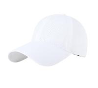 Jeesrt Sunscreen Breathable Baseball Cap, Quick-Dry Mesh UV Hat with Curved Brim for Running, Golf, and Daily Wear, Workout & Travel (White,XL)