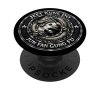 Jeet Kune Do Jun Fan Gung Fu - Aspecto Cromado PopSockets PopGrip Adhesivo