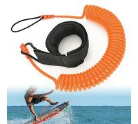 JEEZAO Leash de Tabla de Surf de 10 pies Correa de Surf TPU,Cuerda para Pierna para Kayak,Tabla de Paddle de pie,Correa Espiral Seguridad de Tobillo